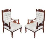 Pair of Edwardian Elbow Chairs