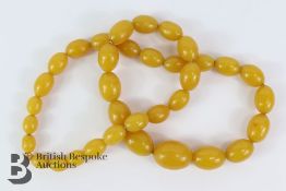 Antique Yellow Amber Necklace