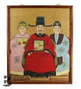 19th Century Chinese Ancestor Scroll Painting