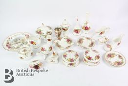 A Collection of Royal Albert Porcelain & Bone China