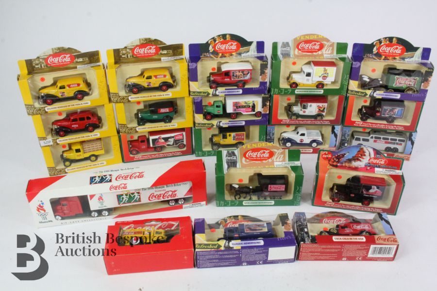 Twenty Coca-cola Branded Die-Cast Cars