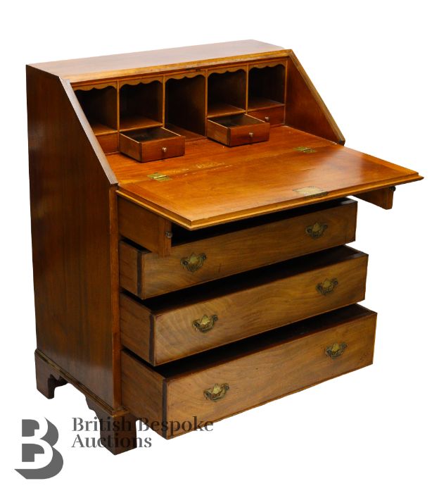 Mahogany Drop Front Bureau - Image 2 of 3