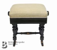 Ebonised Piano Stool