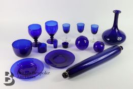 Quantity of Bristol Blue Glass