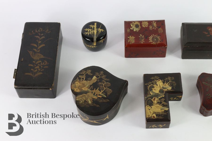 Eight Japanese Lacquer Boxes - Image 2 of 4