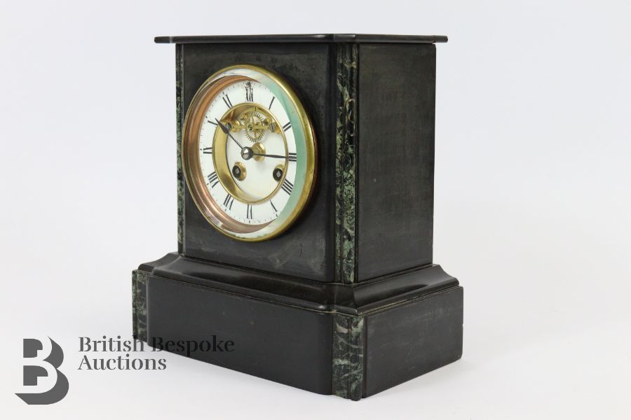 19th Century Slate Mantel Clock-Samuel Marti - Bild 6 aus 7