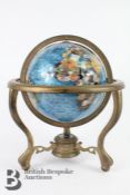 Original Alexander Kalifano Gemstone Globe