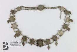 Silver Middle Eastern Coin Necklace