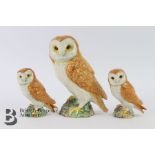 Beswick Owl Trio