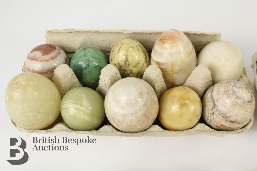 Collection of Polished Stone Eggs - Image 2 of 5