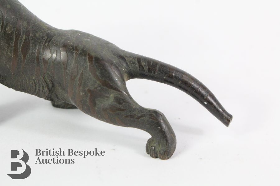 Japanese Bronze Tiger Figurine - Image 4 of 6