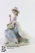 Lladro Girl with Goose