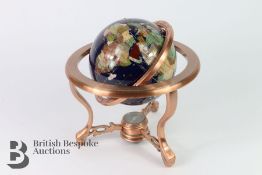 Semi Precious Gem Stone Globe