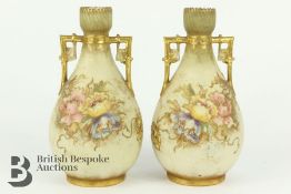 Pair of Blushware Vases