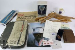 Box of QEI and QEII and The Queen Mary Memorabilia