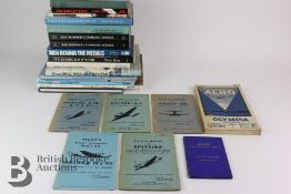 Five Original WWII Pilot's Notes for Spitfire, Oxford & Anson and WWII Aviation Books