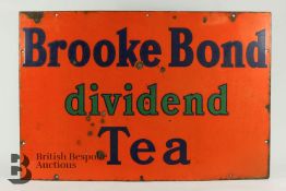 Brooke Bond Dividend Tea Enamel Advertising Sign