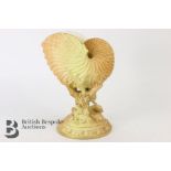 Royal Worcester Blush Ivory Shell Vase