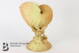 Royal Worcester Blush Ivory Shell Vase