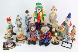Twenty Five Clown Figurines