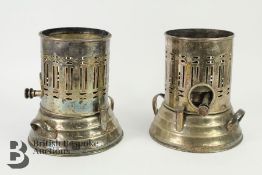 Pair of Edwardian Apex Silver-Plated Burners