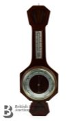 Edwardian Oak Wheel Barometer