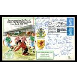 Football: 1990 Yeovil Town V Telford United cover signed by both teams. Address label, fine.