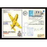 Frank Whittle: Autographed 1971 RAF Gloster-Whittle cover. Address label, fine.