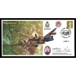 2005 Saumur Tunnel cover signed by F/O Nicoll Ross DSO DFC. 1 of 25 covers. Unaddressed, fine.