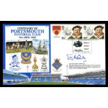 Football: Portsmouth Football Club 1998 cover signed by Stanley Matthews. 1 of 15 covers.