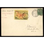 Patricia Airways 1929 5c green & red/yellow overprint in red descending on front of cover with 2c