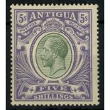 1903 5/- grey-green & violet Mint, slight toning.