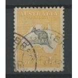 1915 5/- grey & yellow used, fine.