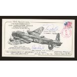 1992 Augsberg Raid cover signed by Sergeant Bert Dowty & Wing Commander Rob Learoyd VC.
