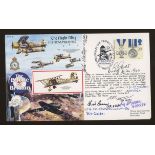 1990 RAF The Night Blitz cover signed by 8 Battle of Britain participants. Printed address, fine.