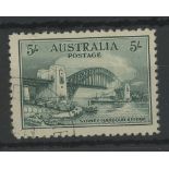 1932 Sydney Harbour Bridge 5/- F/U, short perf at top.