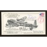 1992 USA Augsburg Raid cover signed by Wing Commander Brian Hallows & Sergeant Bert Dowty.