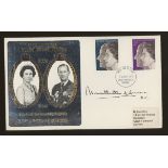 Lord Mountbatten of Burma: Autographed on 1972 Silver Wedding FDC with Great Yarmouth FDI H/S.