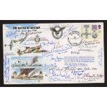 1990 Battle of Britain 50th Anniversary cover signed by 22 Battle of Britain participants.