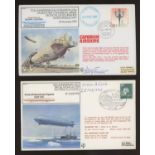 1980 & 1981 RAF Zeppelin covers signed by Adolf Fischer & Oskar Rosch.