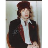 Mick Jagger: Autographed on 10" x 8" photo.