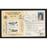 1980 40th Anniversary of Battle of Britain RAF cover signed by Douglas Bader, Bob Stanford Tuck,