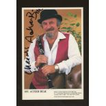 Acker Bilk: Autographed on 6" x 4" signed photo.