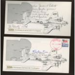 1992 Arrival of B-17 in England covers signed by Reuben Fier & James Roberts. Unaddressed, fine.