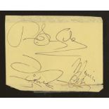 The Bee Gees: Autographed on page from autograph book.