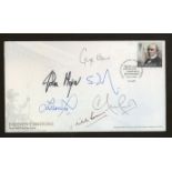 2009 Eminent Britons single value FDC signed by John Major, George Osborne, Sajid Javid, Liam Fox,