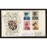 1974 Winston Churchill FDC signed by Nicholas Soames, Mary Soames & Winston Churchill (grandson).