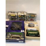 EIGHT VINTAGE BOXED DIE-CAST CORGI AND LLEDO VEHICLES, TOGETHER WITH BOXED CORGI MODEL PLANE AND