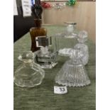 MIXED GLASSWARE, ART DECO PERFUME BOTTLES AND MORE