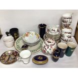 MIXED CERAMICS, ANSLEY, LIMOGES, WEDGWOOD, AND MORE